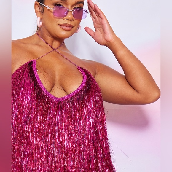 PLT Pink Fringe Dress - Picture 4 of 6